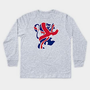 Steed and Purdey - Avenging British Lion Logo Kids Long Sleeve T-Shirt